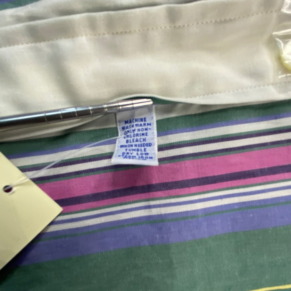 Ralph Lauren Mens XXL Striped Button Down Shirt Green Purple Pink Cotton NWT - Picture 3 of 7